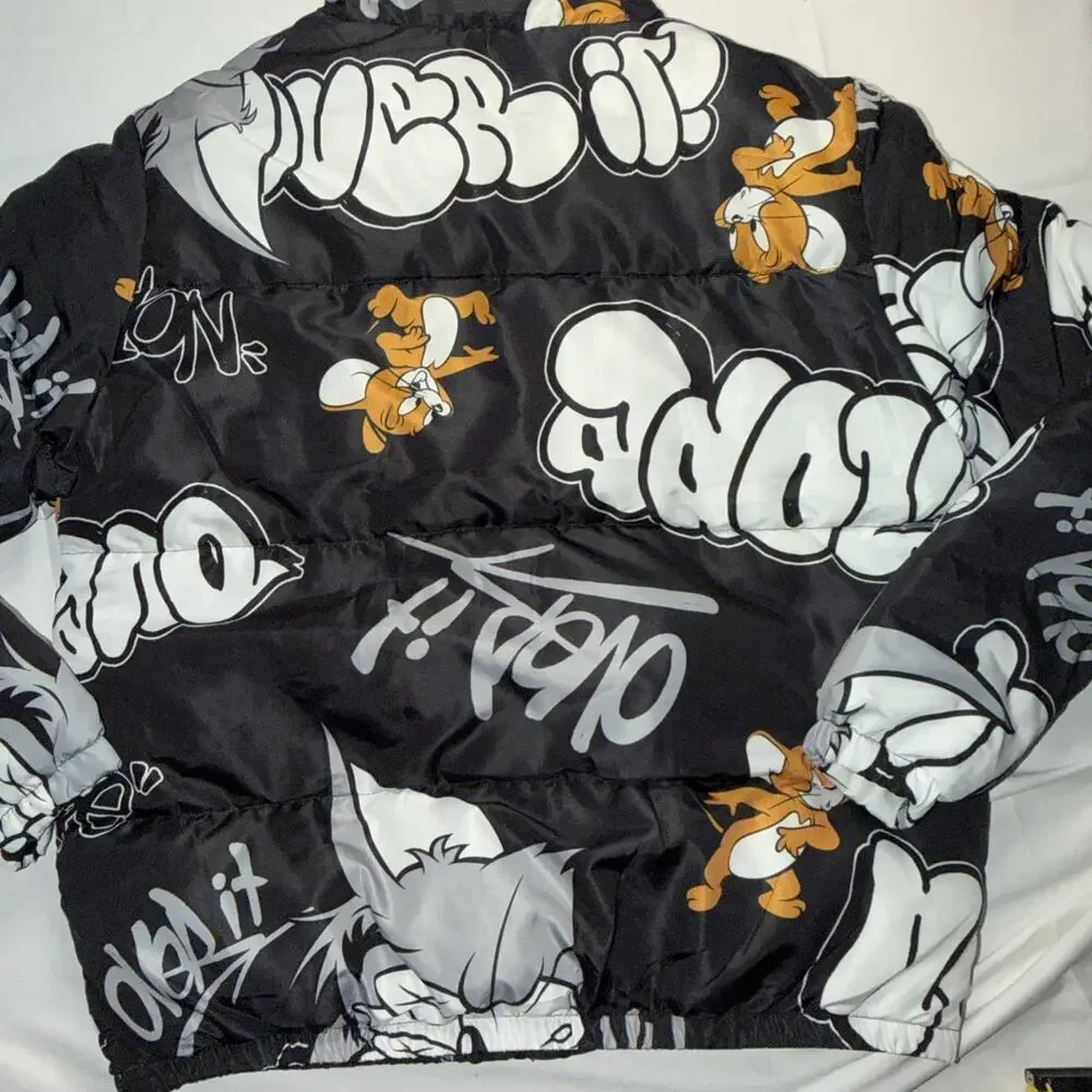 Tom And Jerry Jacket Limited Edition Puffer Jacket Size Large - Picture 7 of 7